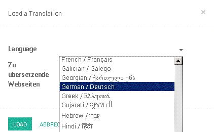 Multiple Languages website