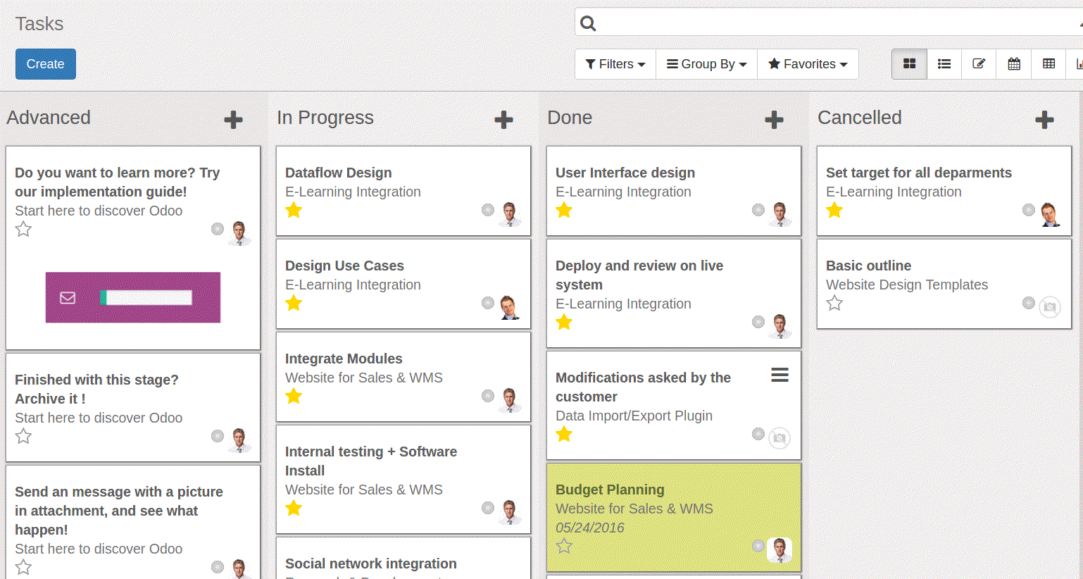 Kanban View odoo