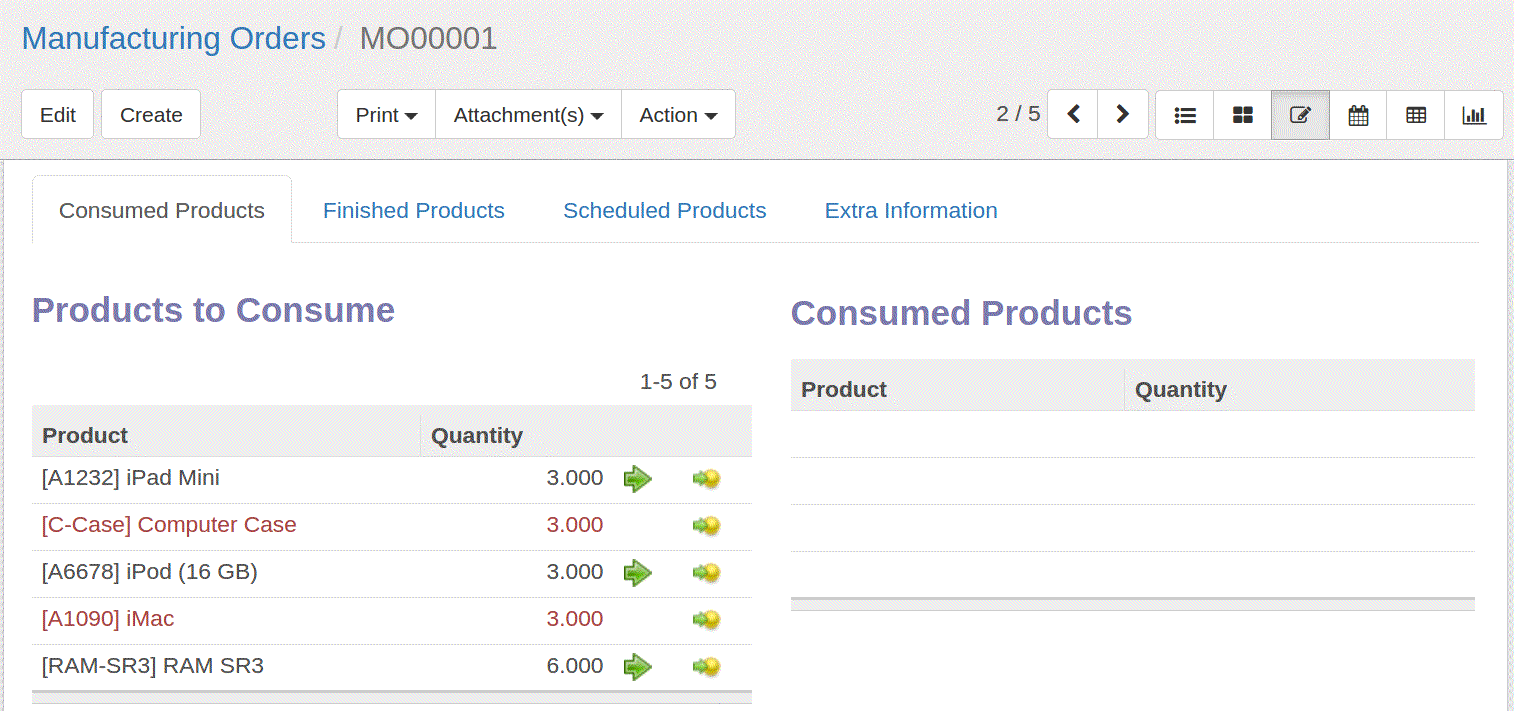 plan production times in odoo
