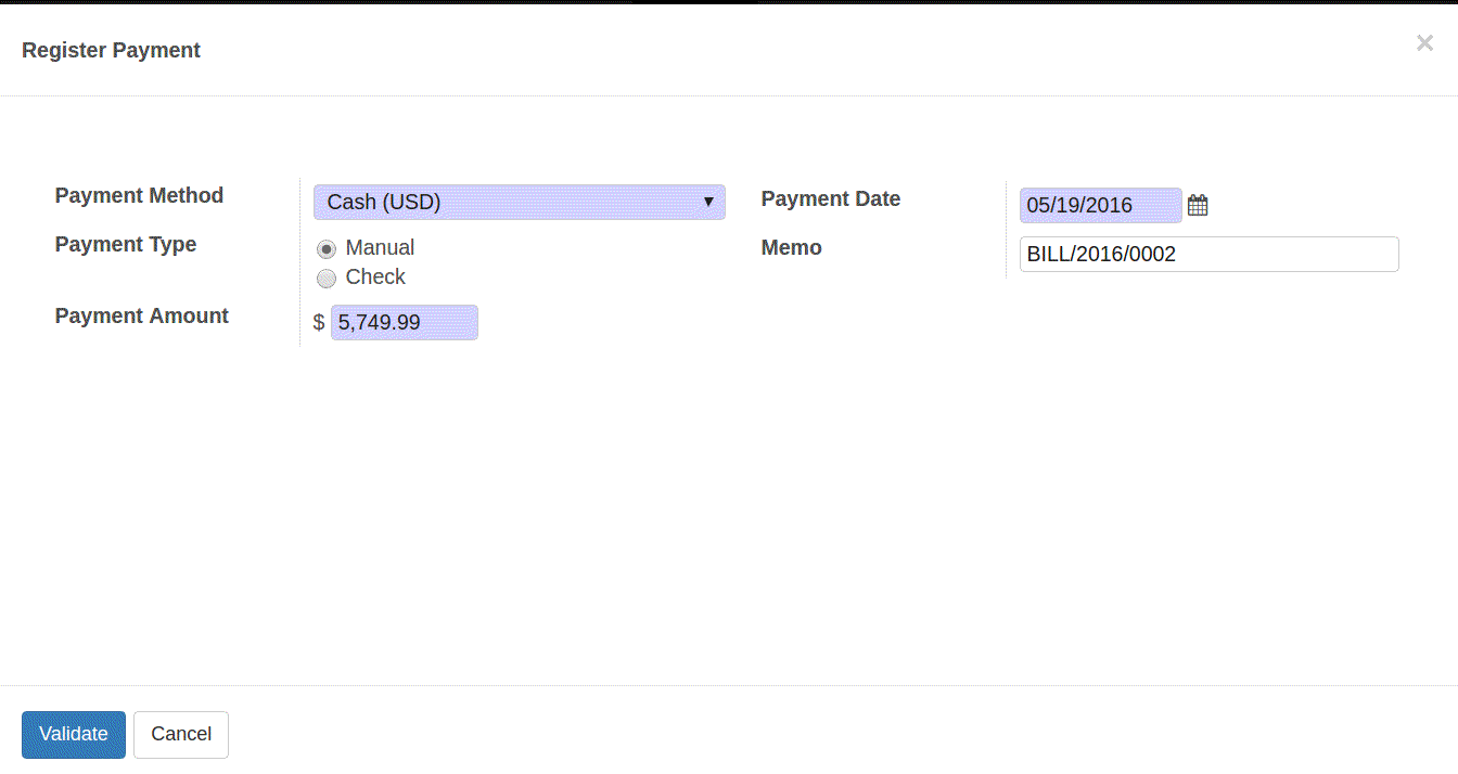 Automate Payment Requests in odoo